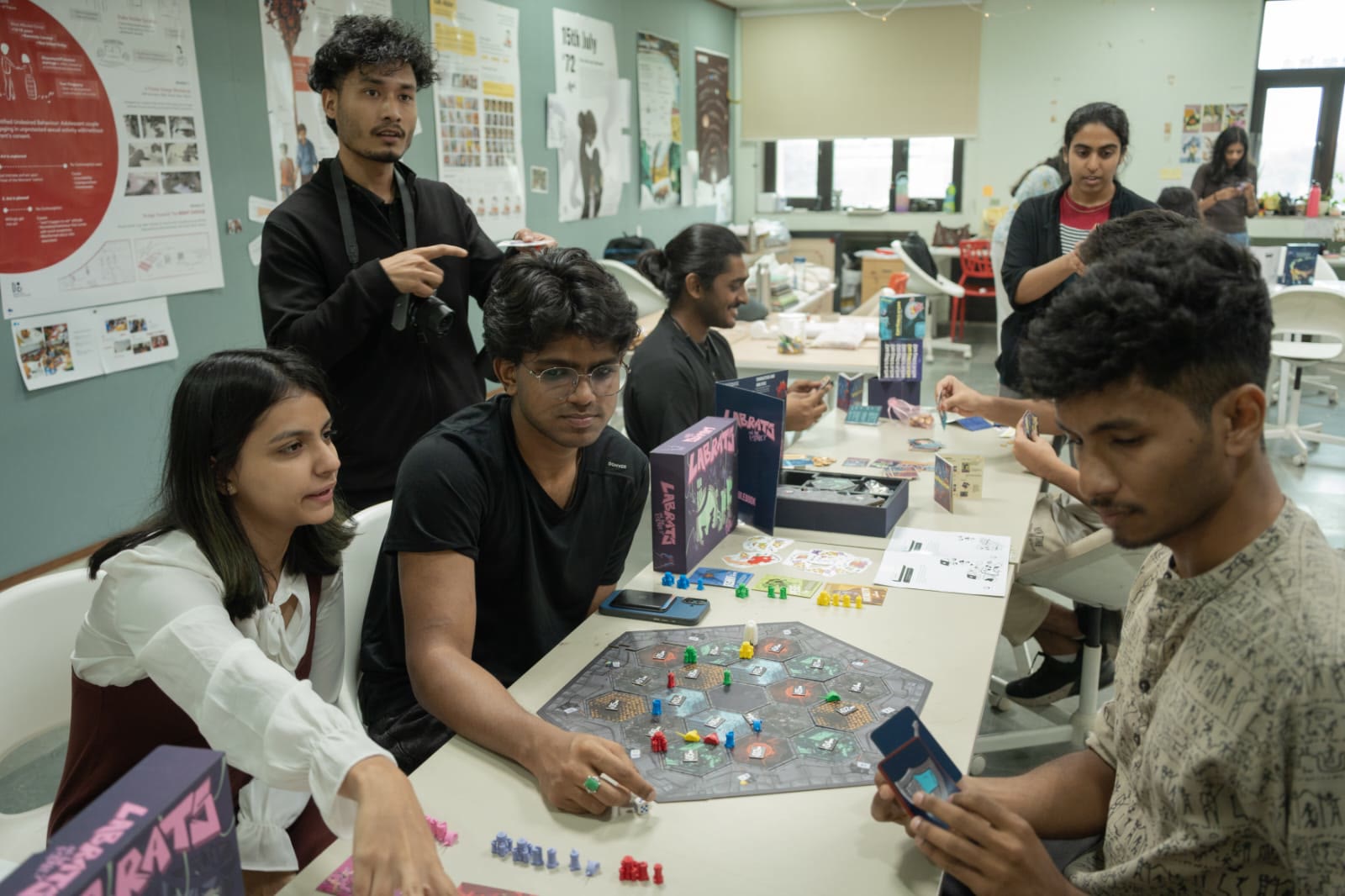 Team presenting their game at a jam