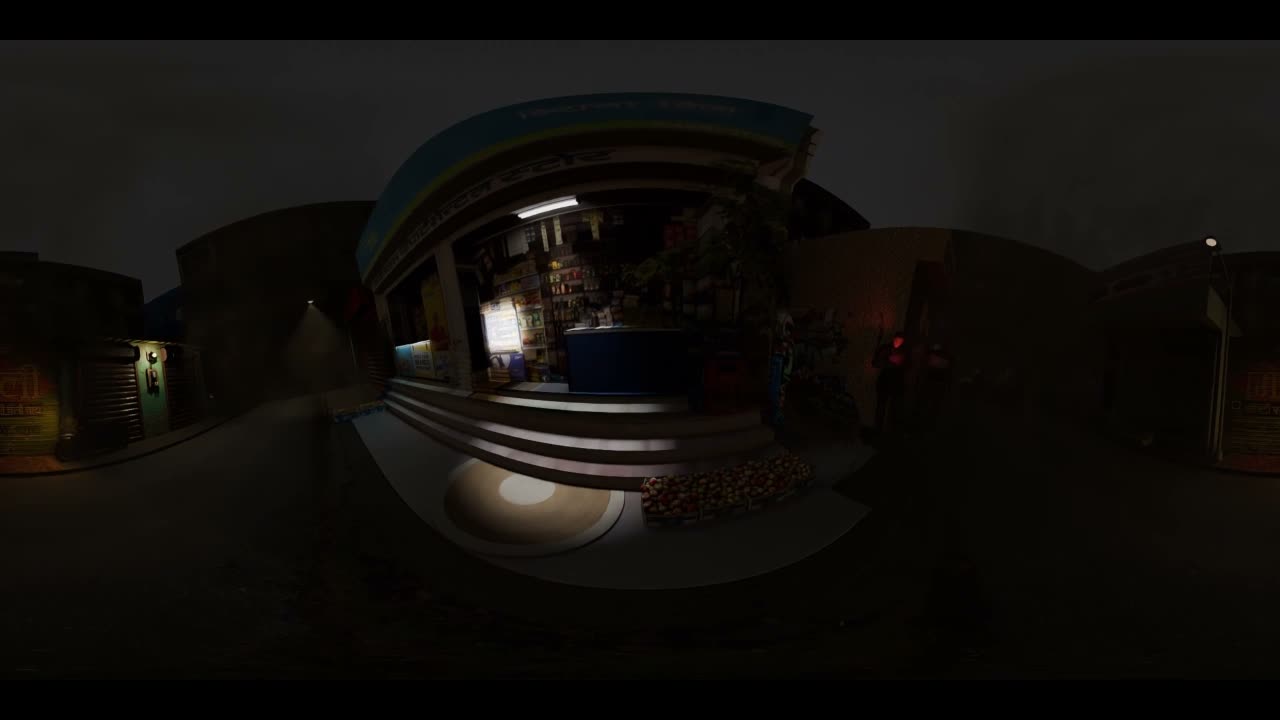 A 360° VR scene from a GAMES Lab project